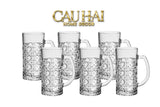 SET 6 LY CRYSTAL FACETTÉ - CANNAGE CRAFT MUG 500ML-CẬU HAI HOME DECOR
