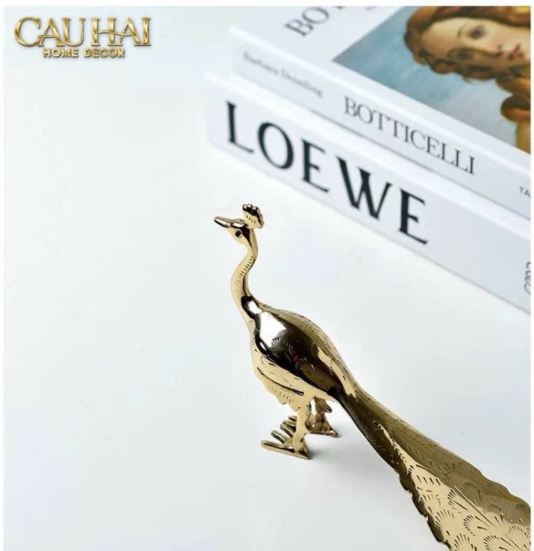 HOME COUTURE - TƯỢNG CHIM CÔNG EMPEROR AURUM AZTEC PAON D22x14