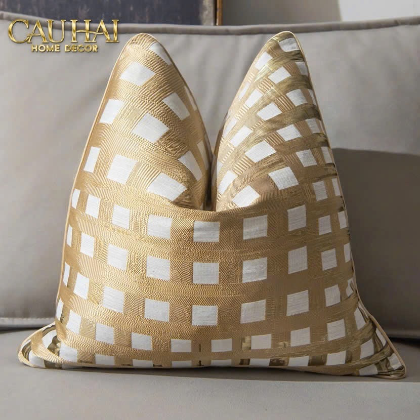 VỎ GỐI LỤA JACQUARD FENCE 50