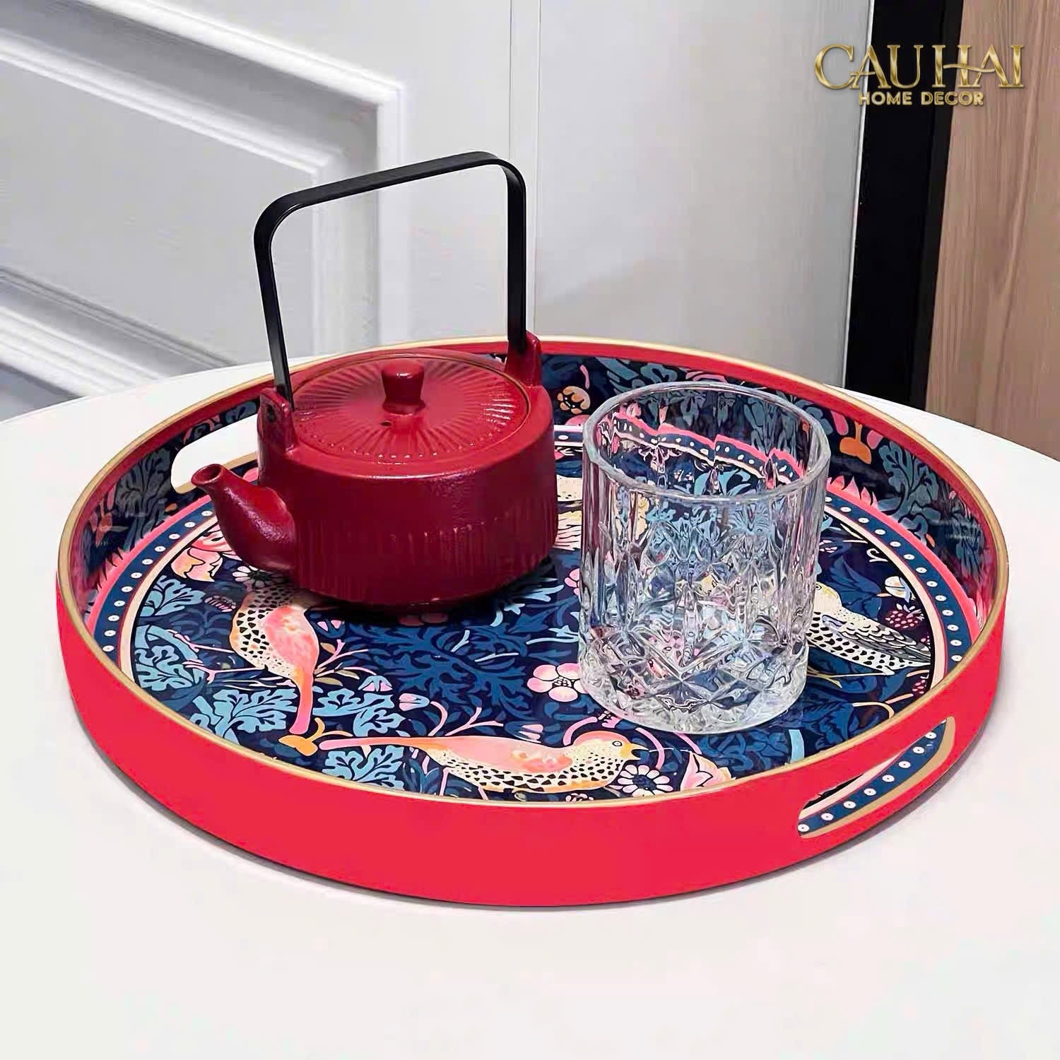 KHAY TRÒN ACRYLIC  NOCTURNE AVIARY