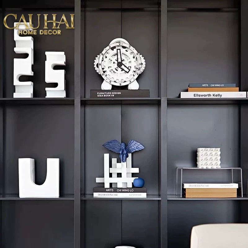 Elysian - Đồng Hồ Cơ Hologram Mécanique Argent Table Clock-CẬU HAI HOME DECOR