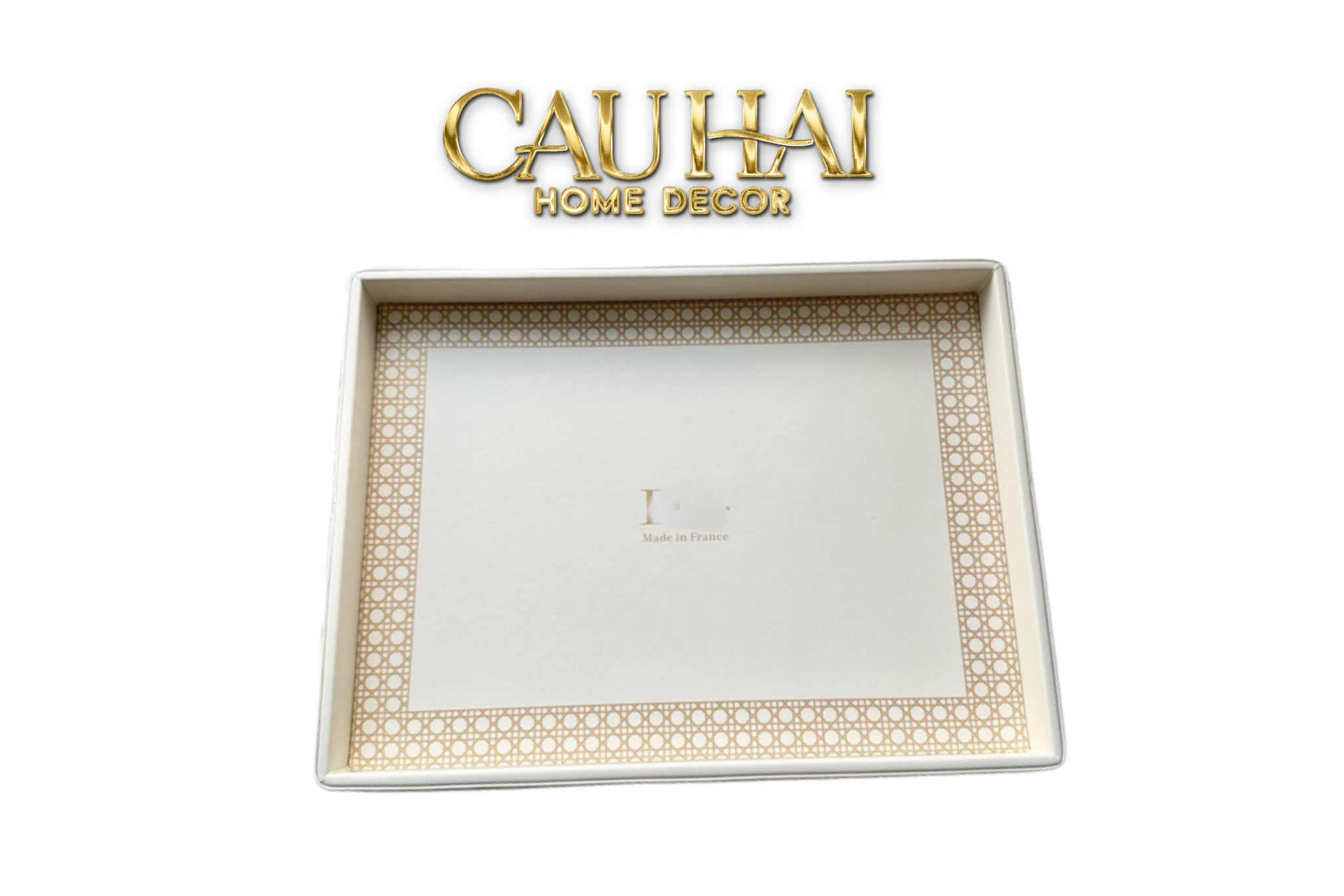 Home Couture - Khay Lux Leather 30X40 D'Ivoire-CẬU HAI HOME DECOR