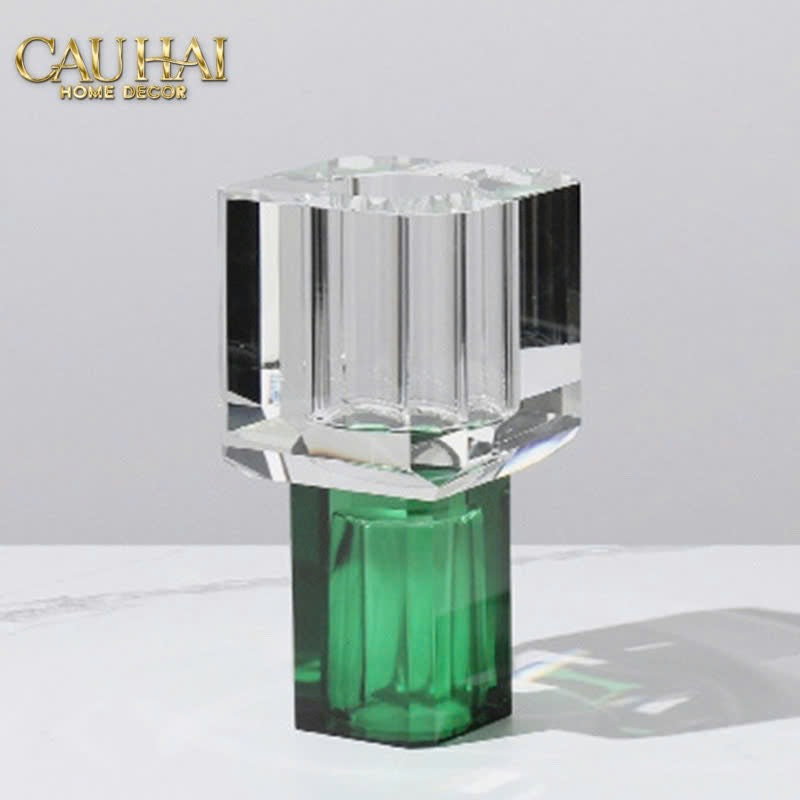 HOME COUTURE - BÌNH HOA PHA LÊ ATELIER ÉMERAUDE CRYSTAL GEOMETRIC VESSEL