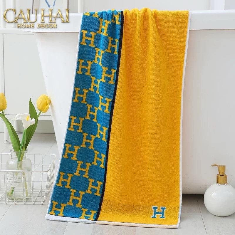 SET 2 KHĂN MẶT 40X90 - SIGNATURE H - SUN & SKY COLOR - FACE TOWEL-CẬU HAI HOME DECOR