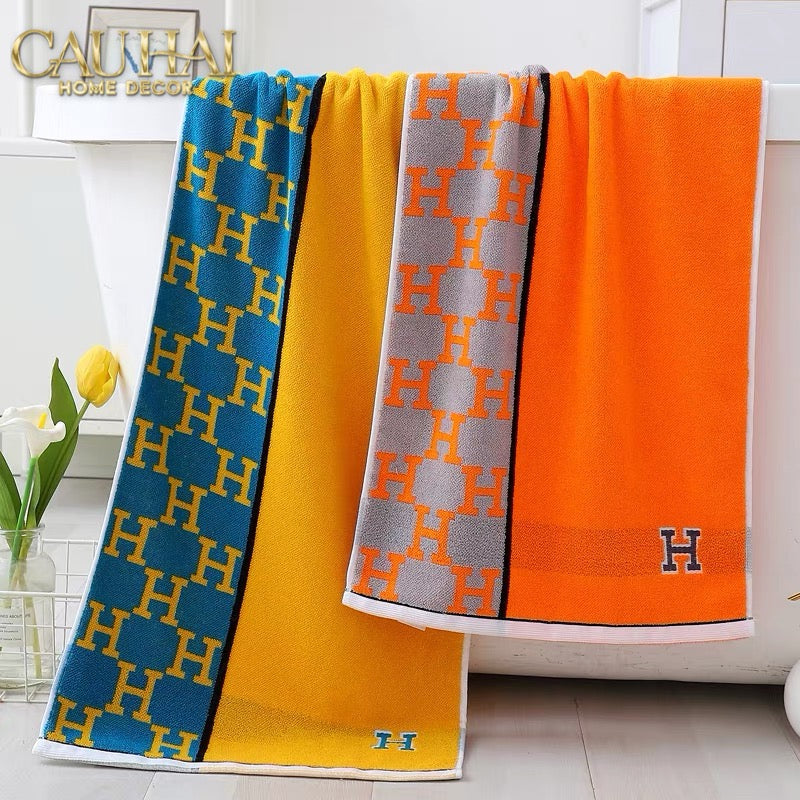 SET 2 KHĂN MẶT 40X90 - SIGNATURE H - SUN & SKY COLOR - FACE TOWEL-CẬU HAI HOME DECOR