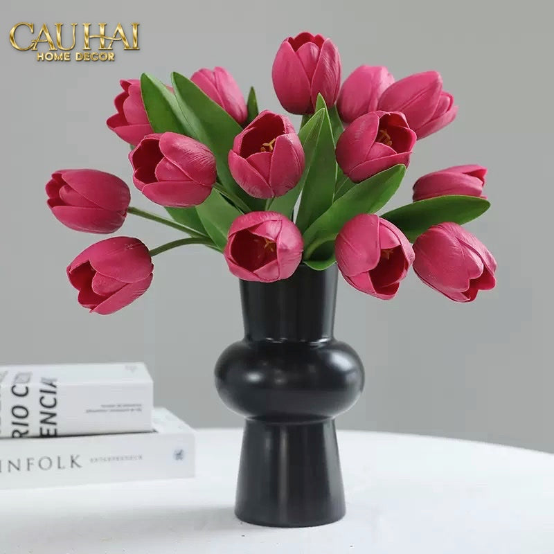Set 7 Hoa Tulip Cranberry - Tulipe De Grandeur-CẬU HAI HOME DECOR