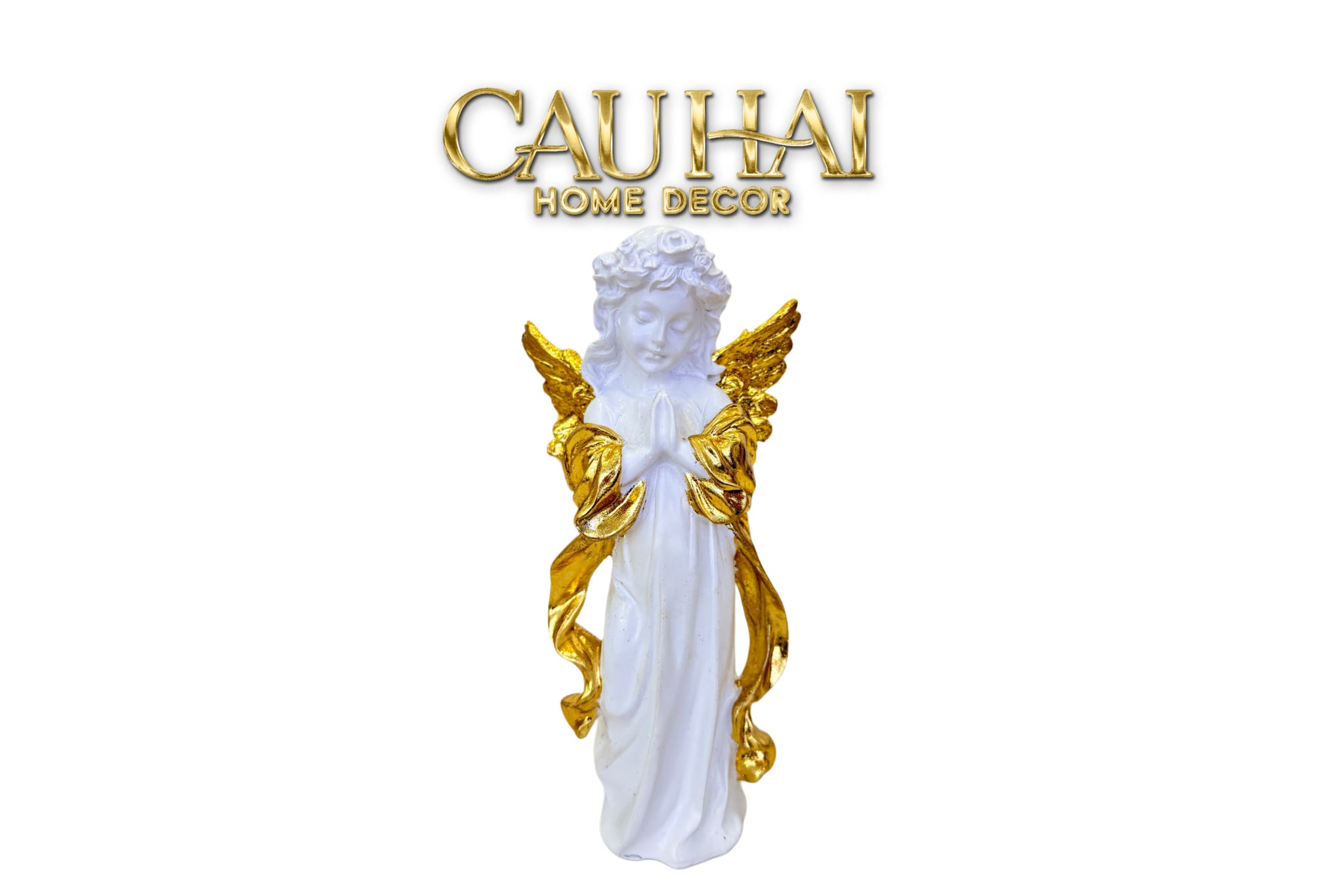 TƯỢNG GOLDEN JR ANGEL DÁT VÀNG 24K-CẬU HAI HOME DECOR