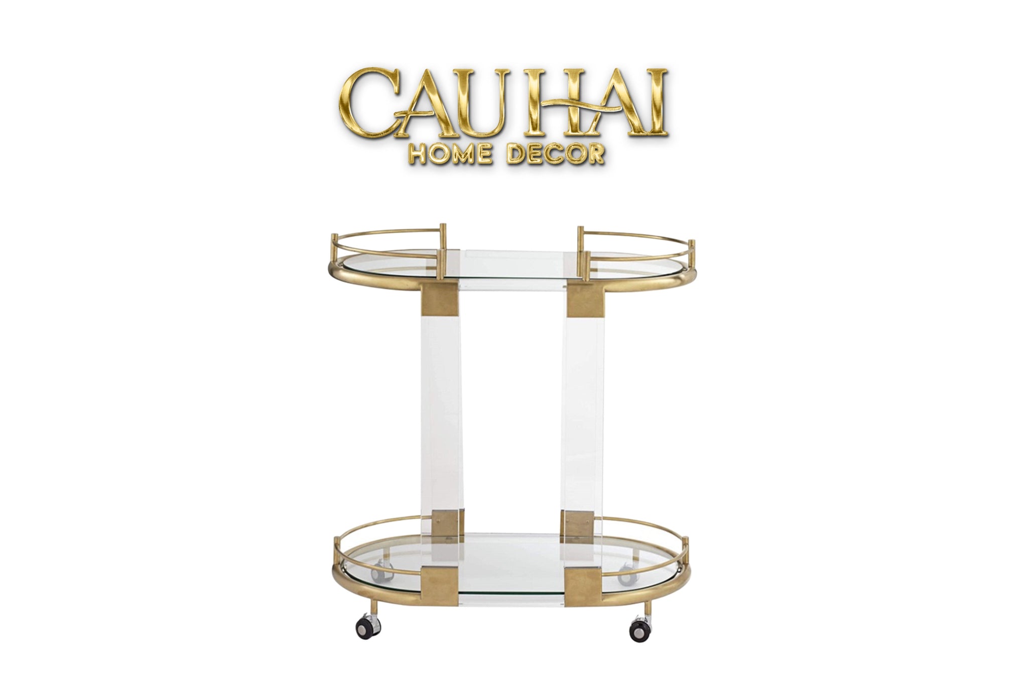 Home Couture - Xe Quầy Bar Aureate Pillar Olympian Bar Cart-CẬU HAI HOME DECOR