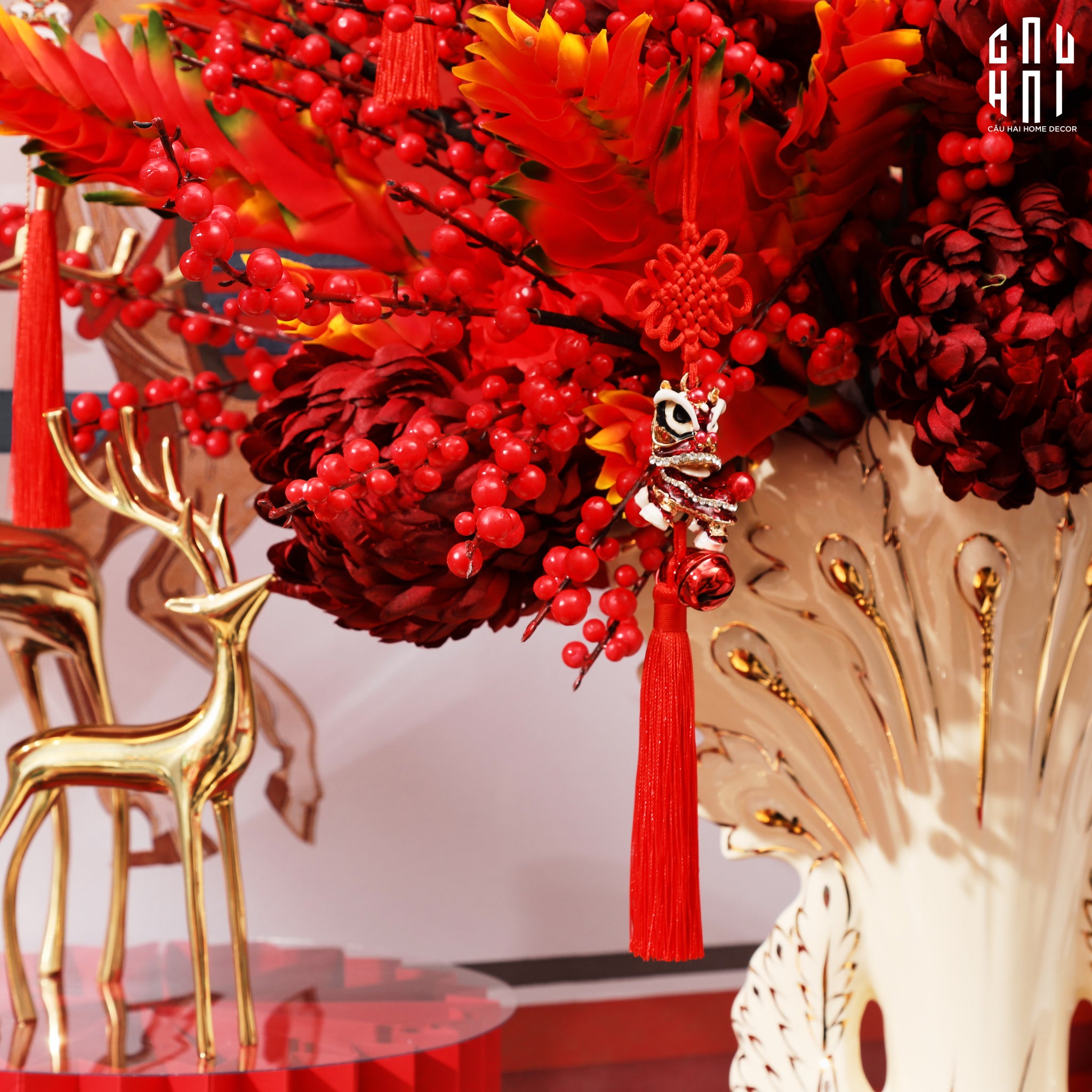 Home Couture - Bình Hoa Khổng Tước Ss25-CẬU HAI HOME DECOR