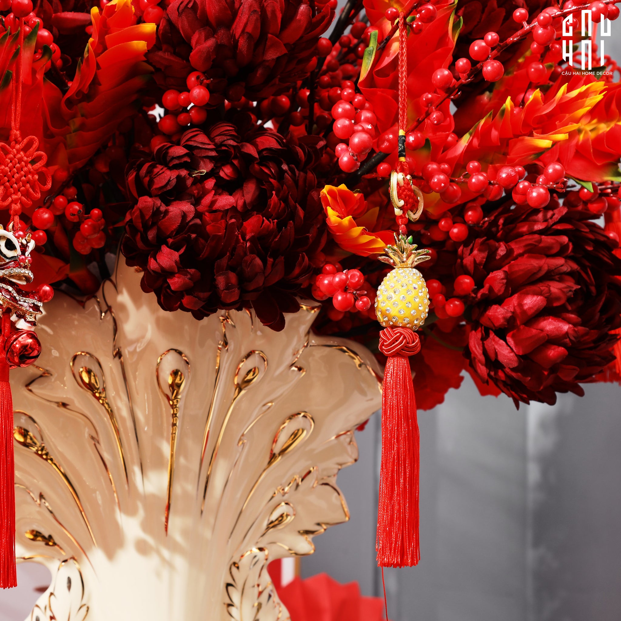 Home Couture - Bình Hoa Khổng Tước Ss25-CẬU HAI HOME DECOR