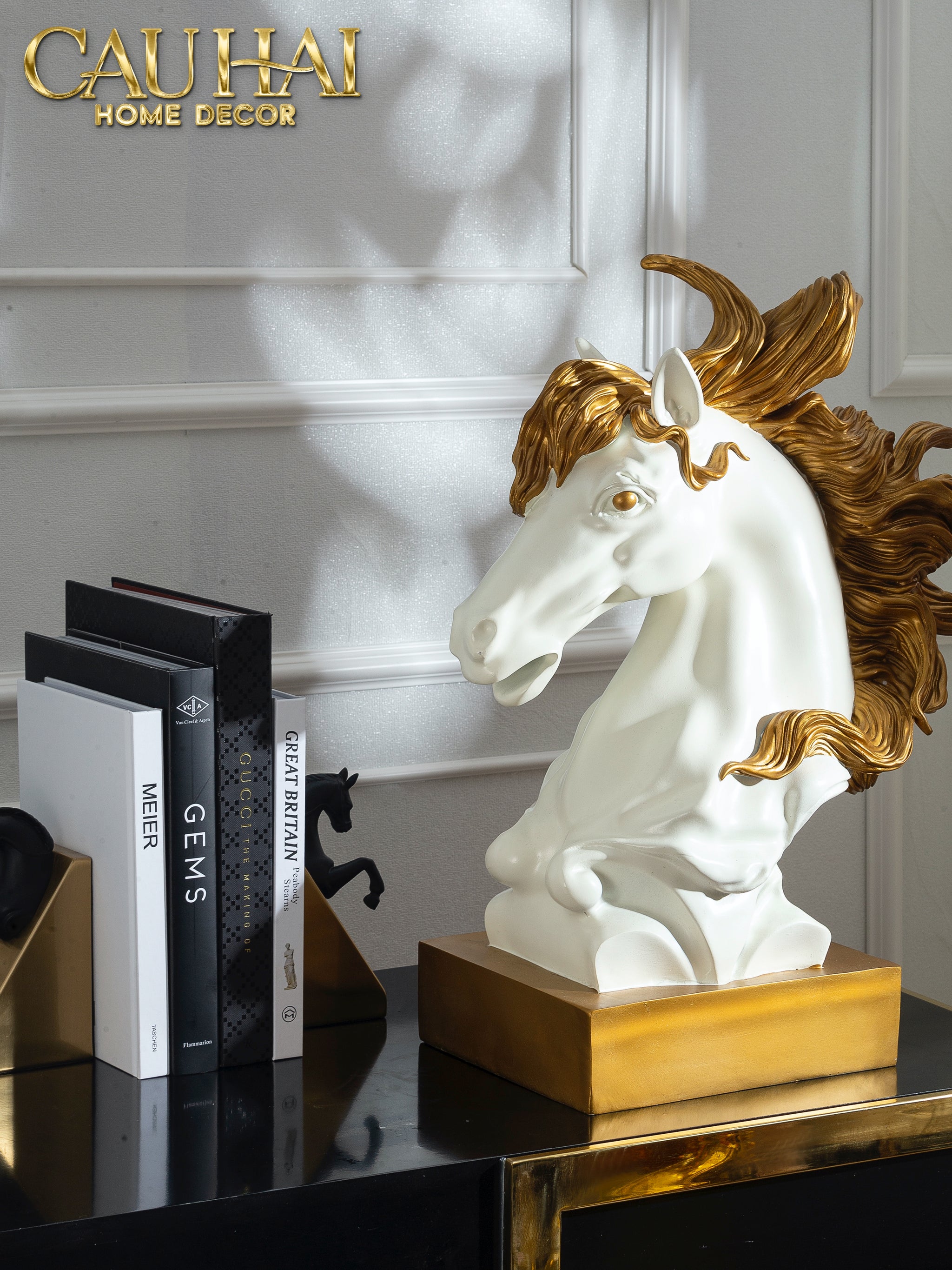 HOME COUTURE - TƯỢNG KIM MÃ CAVALLIERE D'OR-CẬU HAI HOME DECOR