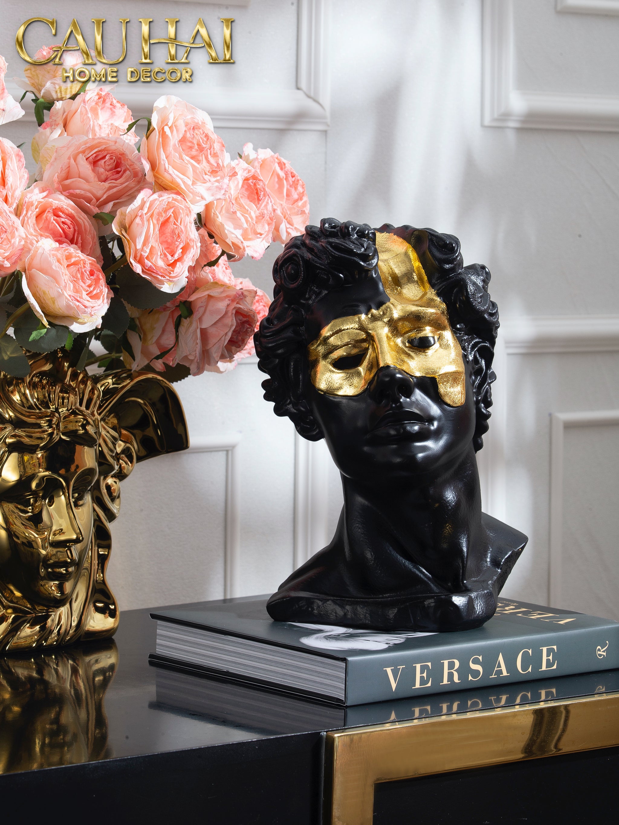 TƯỢNG GILDED OBSIDIAN MASQUE FW25-CẬU HAI HOME DECOR