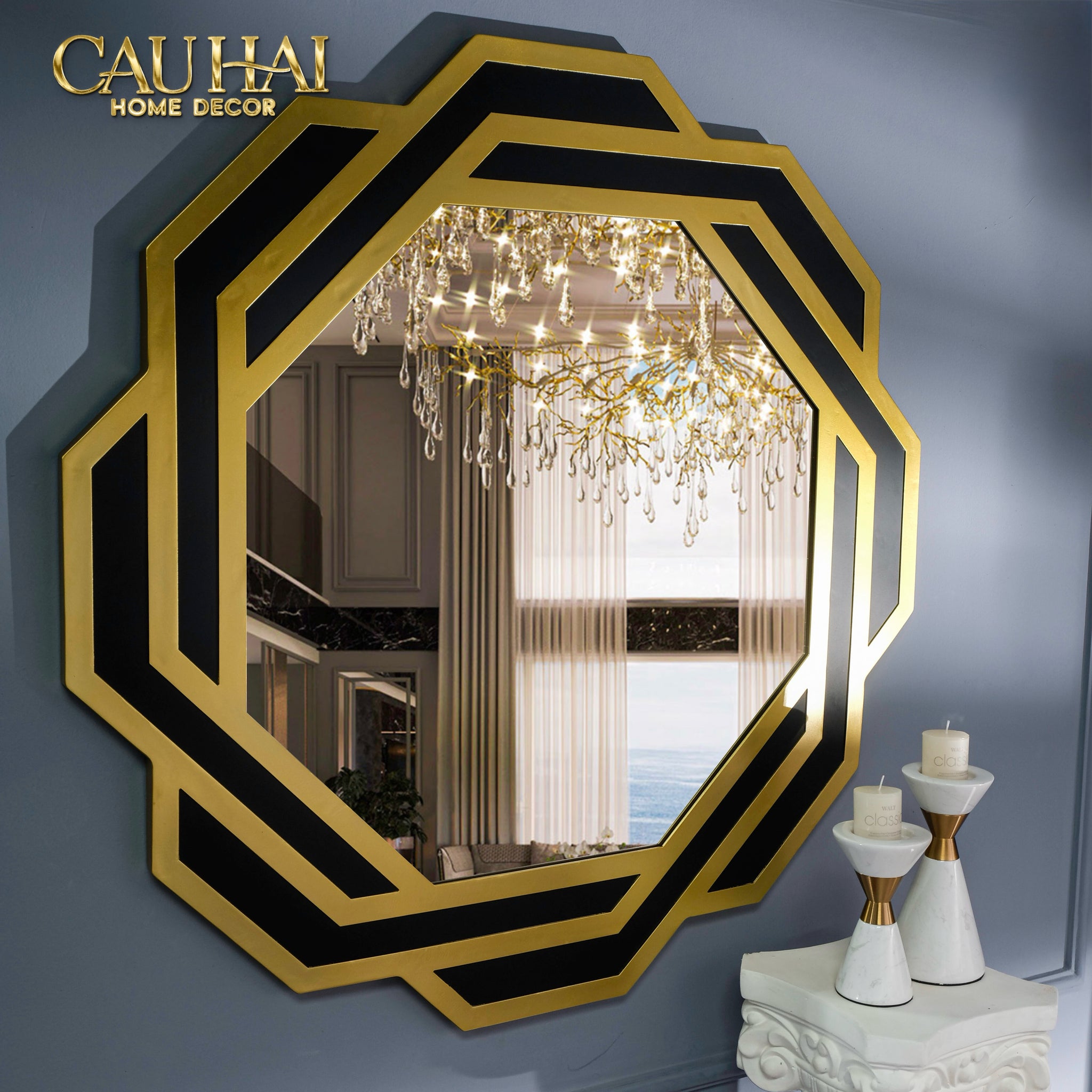HOME COUTURE- GƯƠNG  TREO TƯỜNG ALEXANDER PREMIÈRE  MIROIR MURAL MODERNE D80