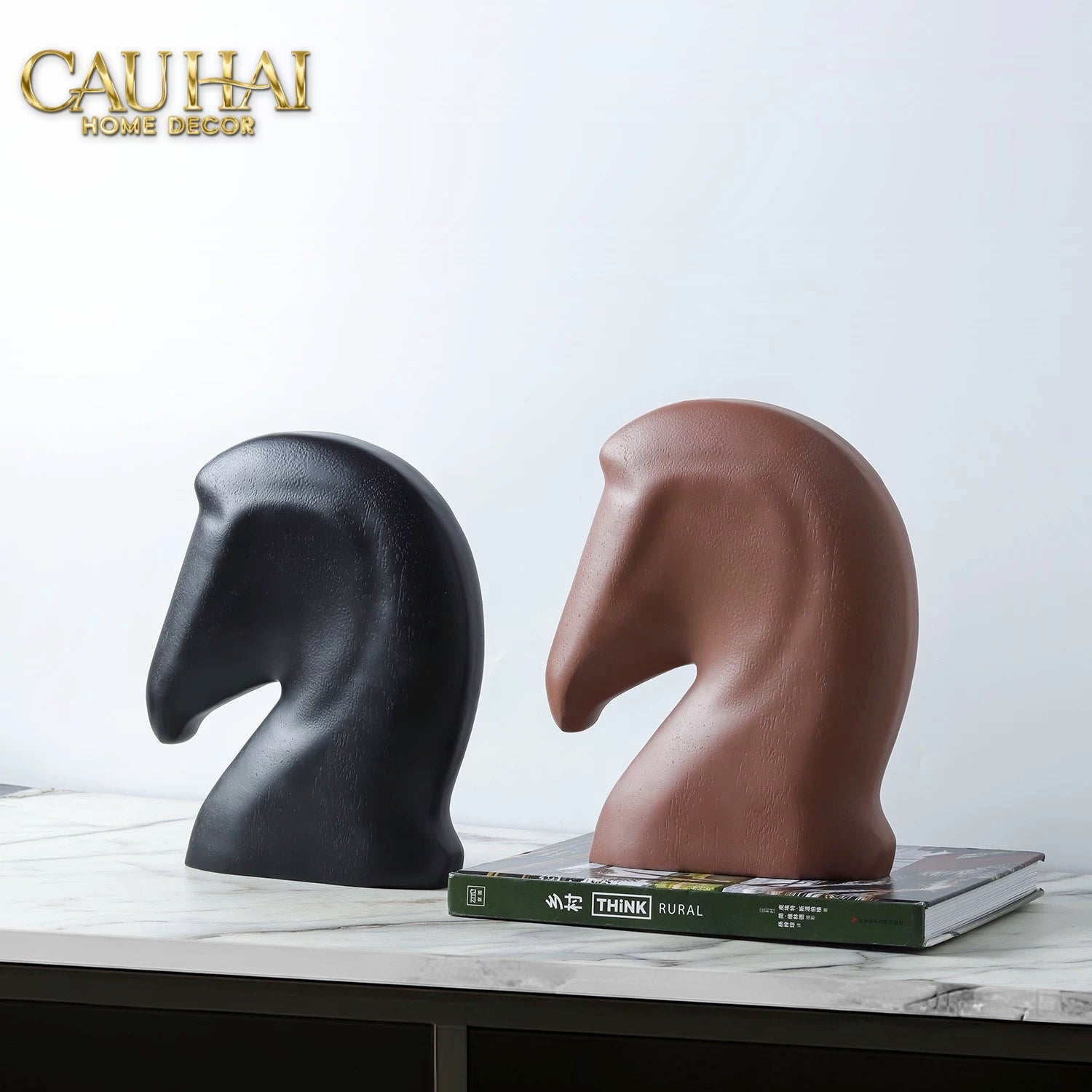 HOME COUTURE - TƯỢNG NGỰA  CHẶN GIẤY  BRUN CHEVAL DE PAPIER PAPERWEIGHT