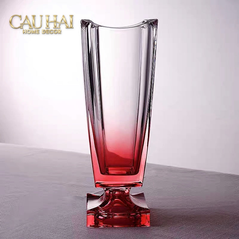 Maison Couture - Bình Hoa Pha Lê Goblet V Class Rouge Cristalleries Vase H36