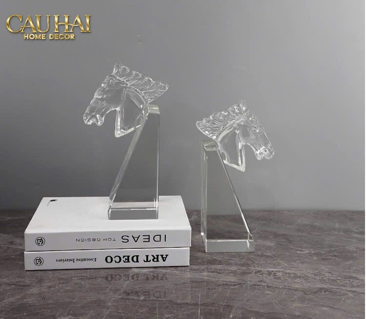 Maison Couture - Chặn Sách Ngựa Pha Lê Cristallerie Cavalier Bookend - CẬU HAI HOME DECOR