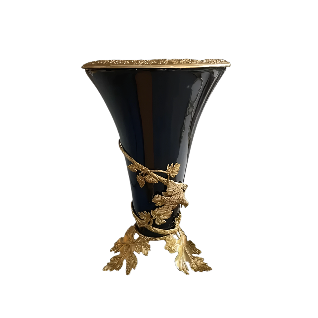 Maison Couture – Imperium Empire Amphora Of Dionysus Bronze Ceramic Vase - Barocco Divine Vase H52