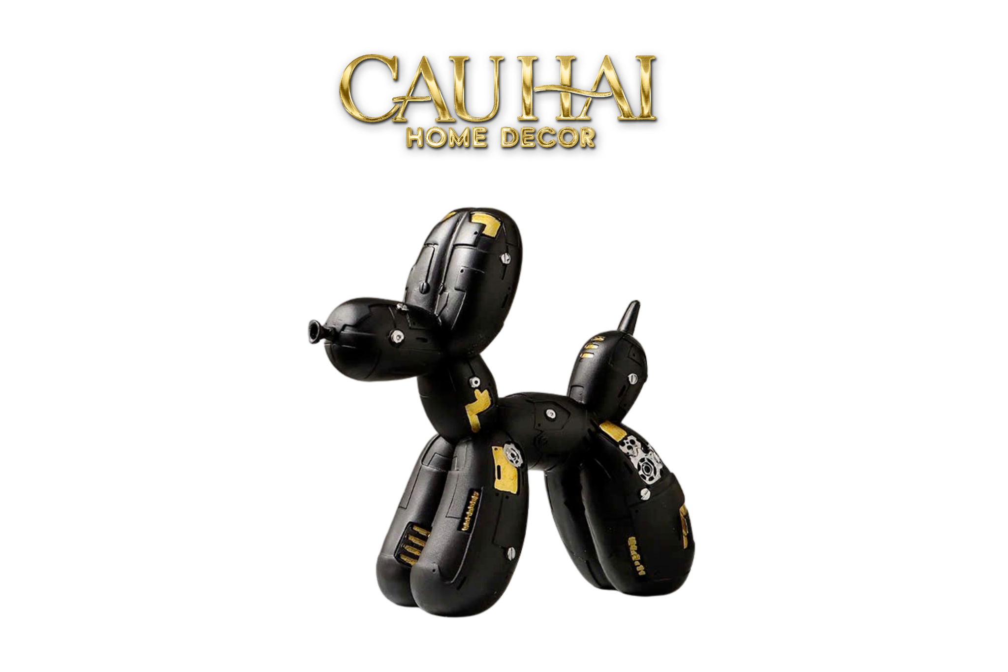 TƯỢNG PUPPY BALLOON PUPP-X MÉCANIQUE  BLANC / NOIR