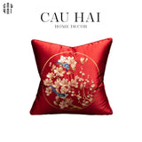 Tết Couture - Vỏ Gối Sofa Hoạ Tiết Thêu Triệu Hoa 45. - CẬU HAI HOME DECOR
