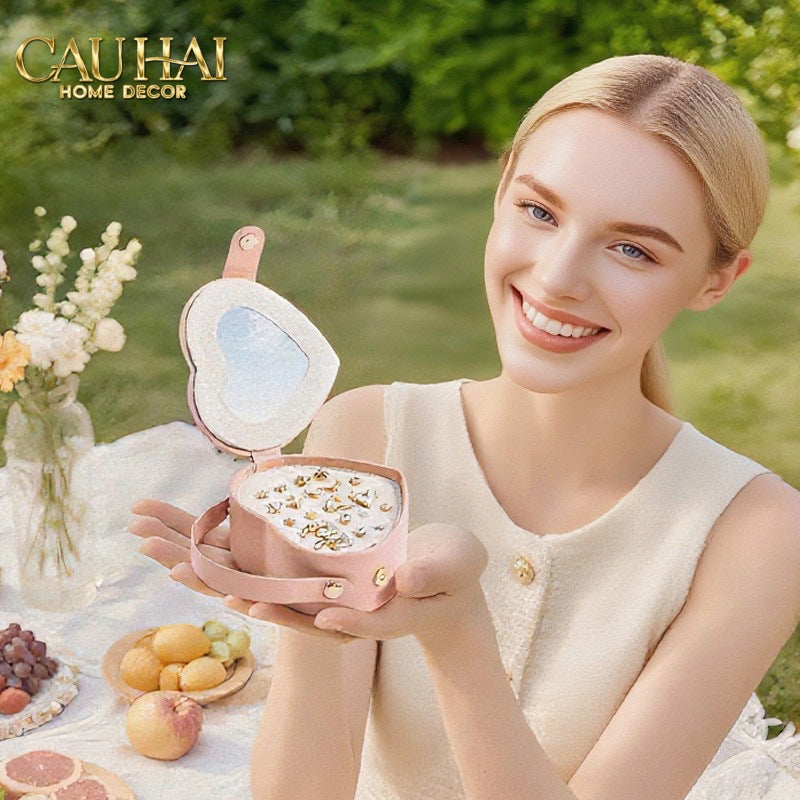HAUTE FOLIE - HỘP TRANG SỨC MINI D'AMOUR CREAMY PEACH-CẬU HAI HOME DECOR