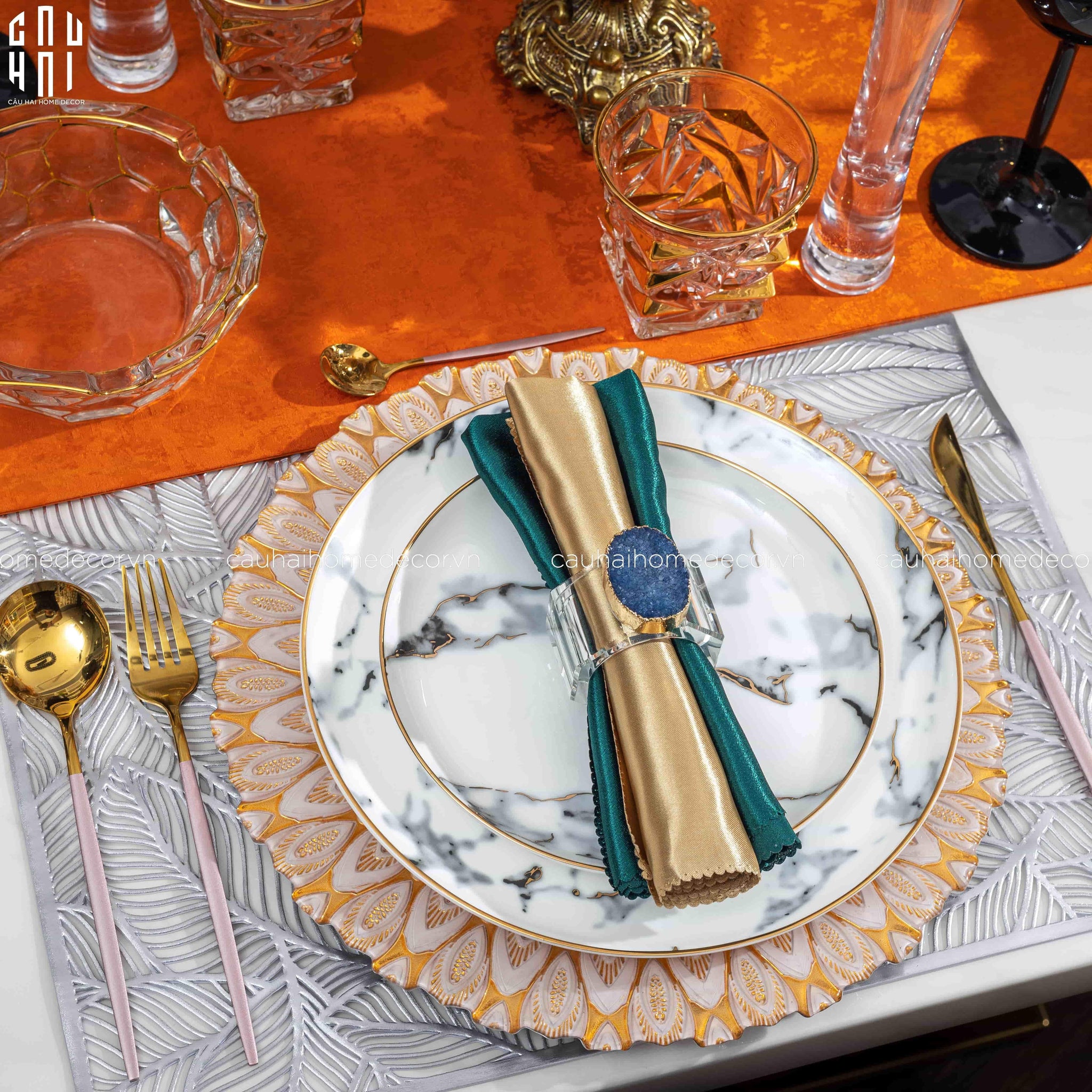 ARTHUR DINNER PLATE SET 2PCS-CẬU HAI HOME DECOR