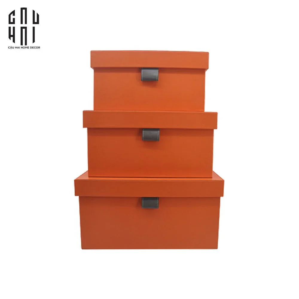 AUBURN MODERN LEATHER BOX - SET 3-CẬU HAI HOME DECOR