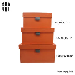 Auburn Modern Leather Box - Set 3-CẬU HAI HOME DECOR