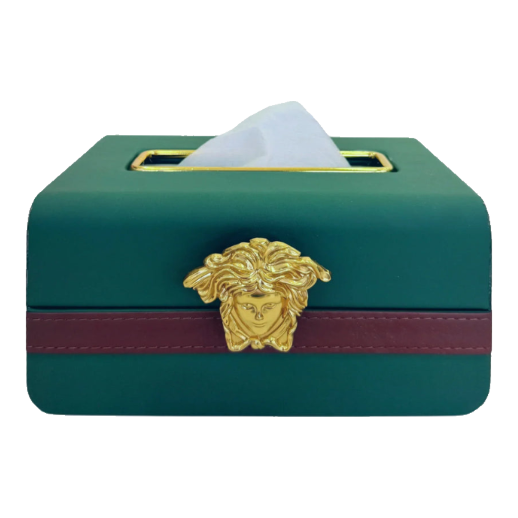 Lux Veridant Leather Tissue Box - Medusa Spéciale Édition