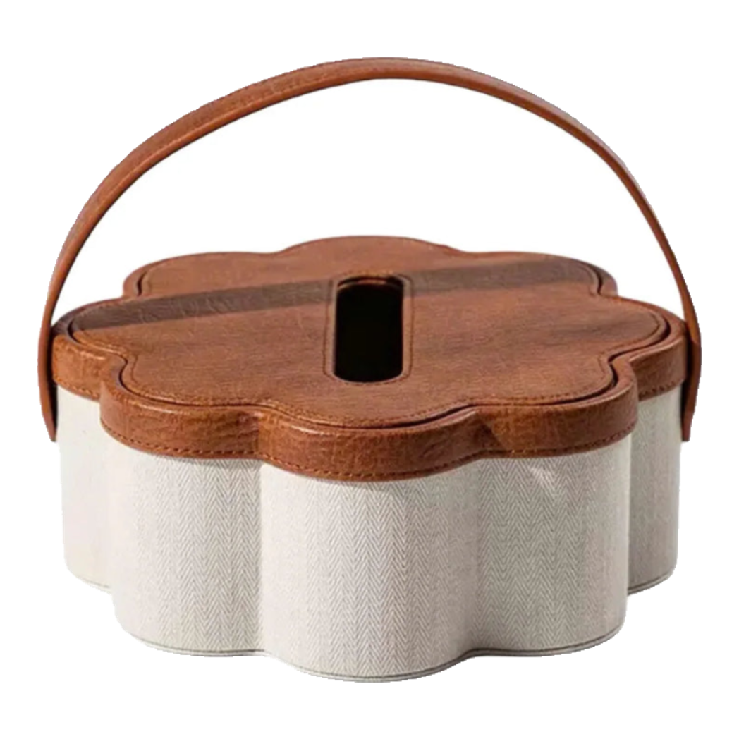 Handy Lux Leather Hazel Bloom Tissue Box