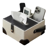 Handy Black Evelyn Leather Tissue Box