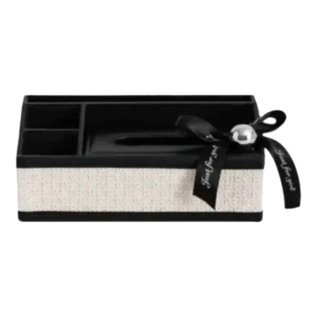 Black Mystic Leather Tissue Box