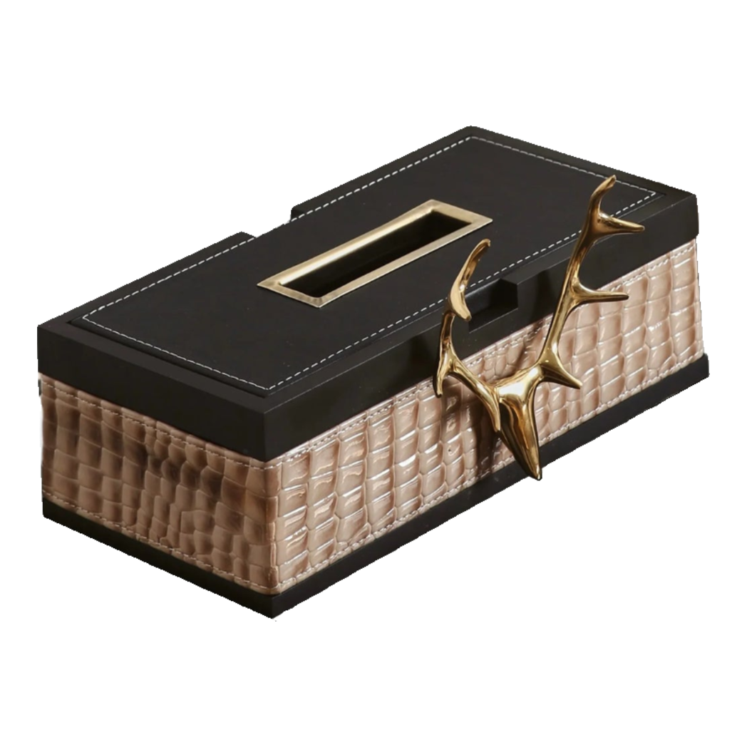 Maison Couture - Exotic Lux Croco Tissue Box - Elk Special Edition