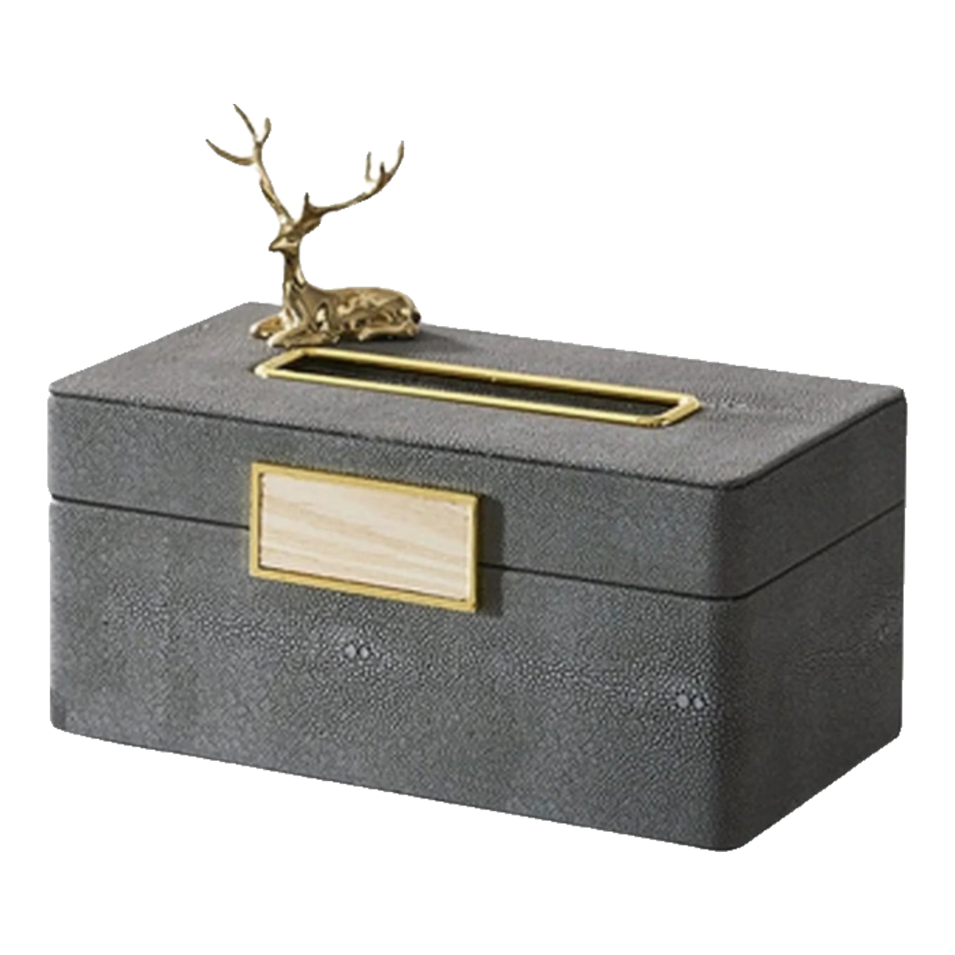 Lux Leather Villain Tissue Box