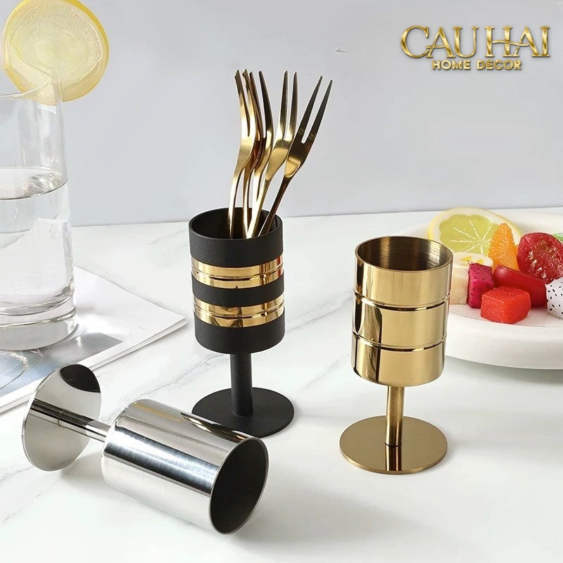 LỌ MUỖNG GOLDEN CANNON STEMWARE DESSERT SPOON HOLDER