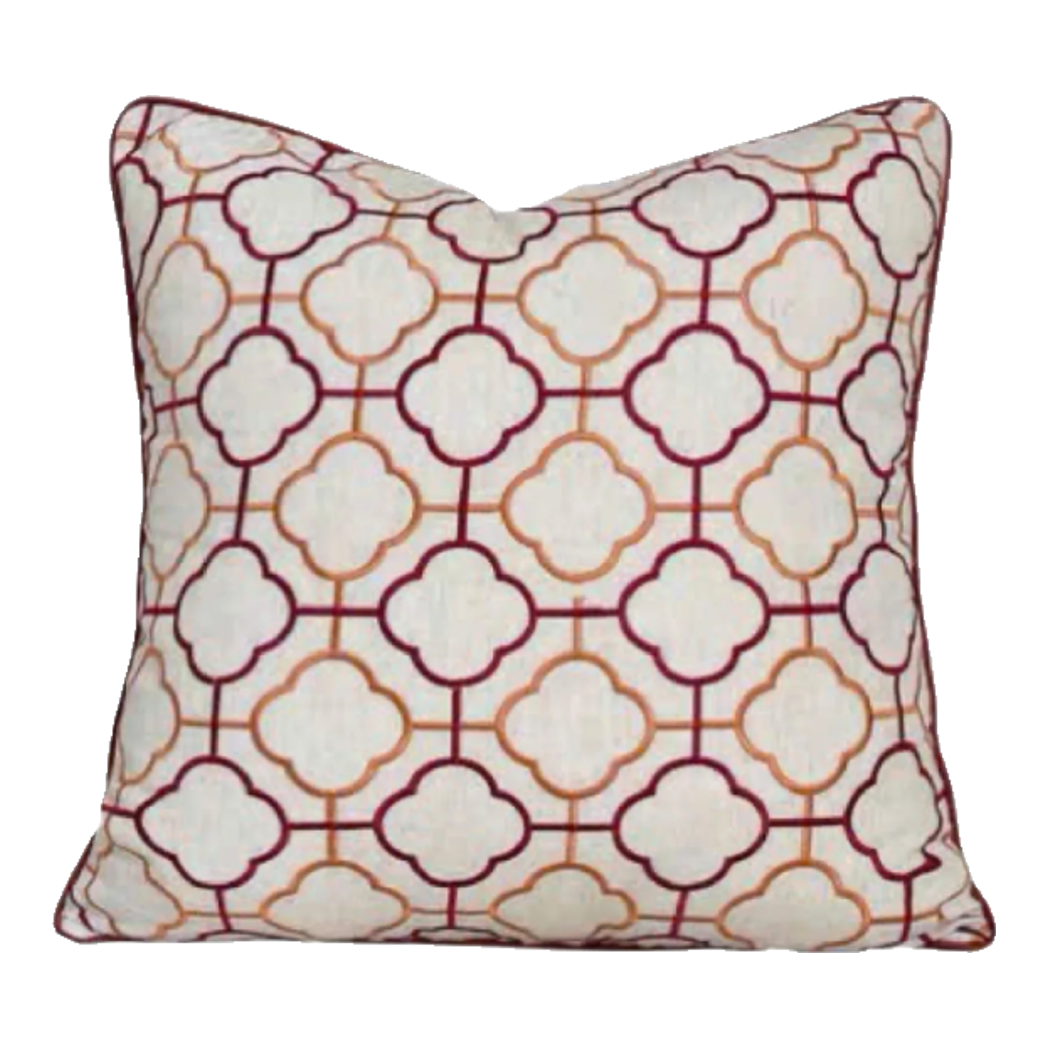 Vỏ Gối Canvas Quatrefoil Interlace 45