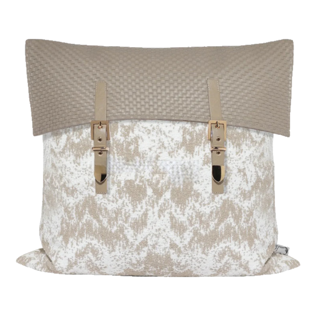 Latte Intrecciato Jardin D'Or Tonkin Cushion Cover 45