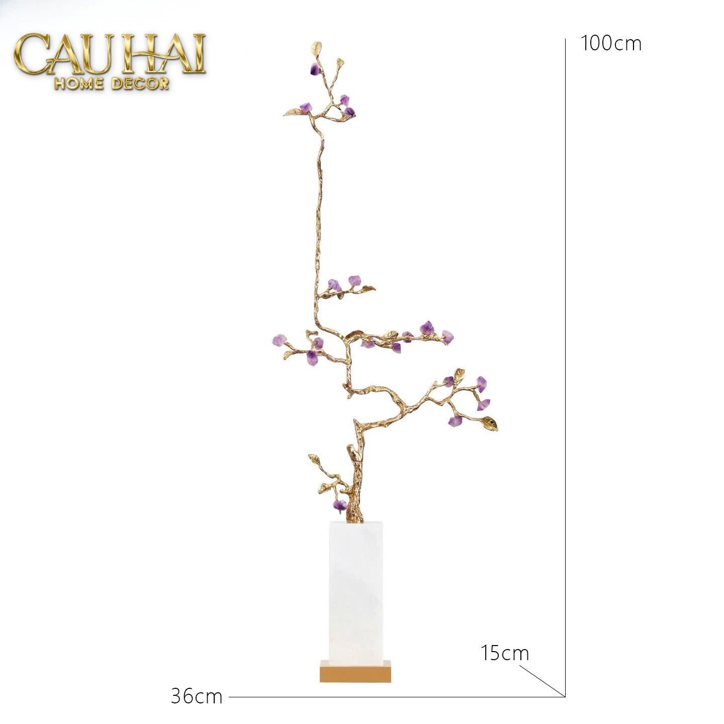 Home Couture - Tượng Lúa Mì Brasson Épi Doré Améthyste Première Galerie-CẬU HAI HOME DECOR