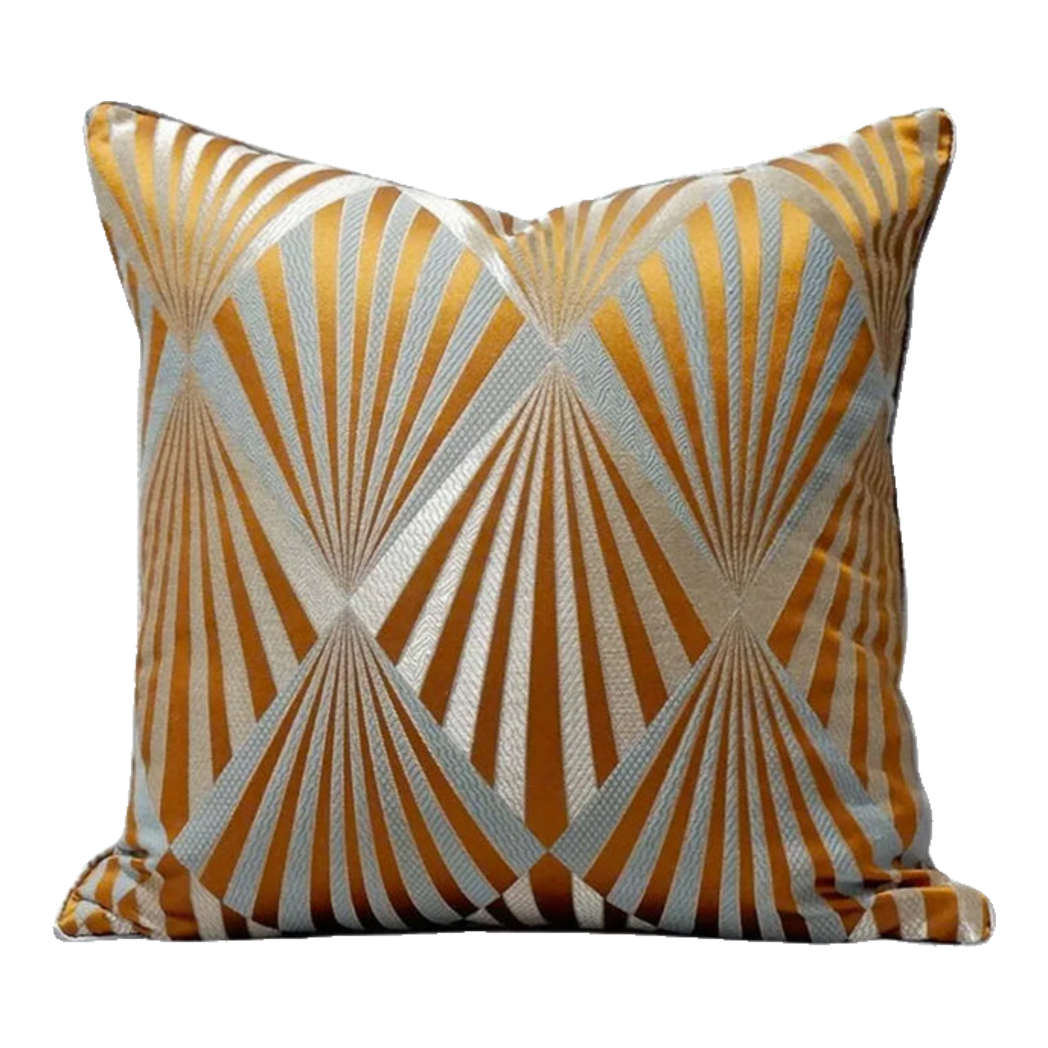 Vỏ Gối Lụa Jacquard Aurum Sunburst 45