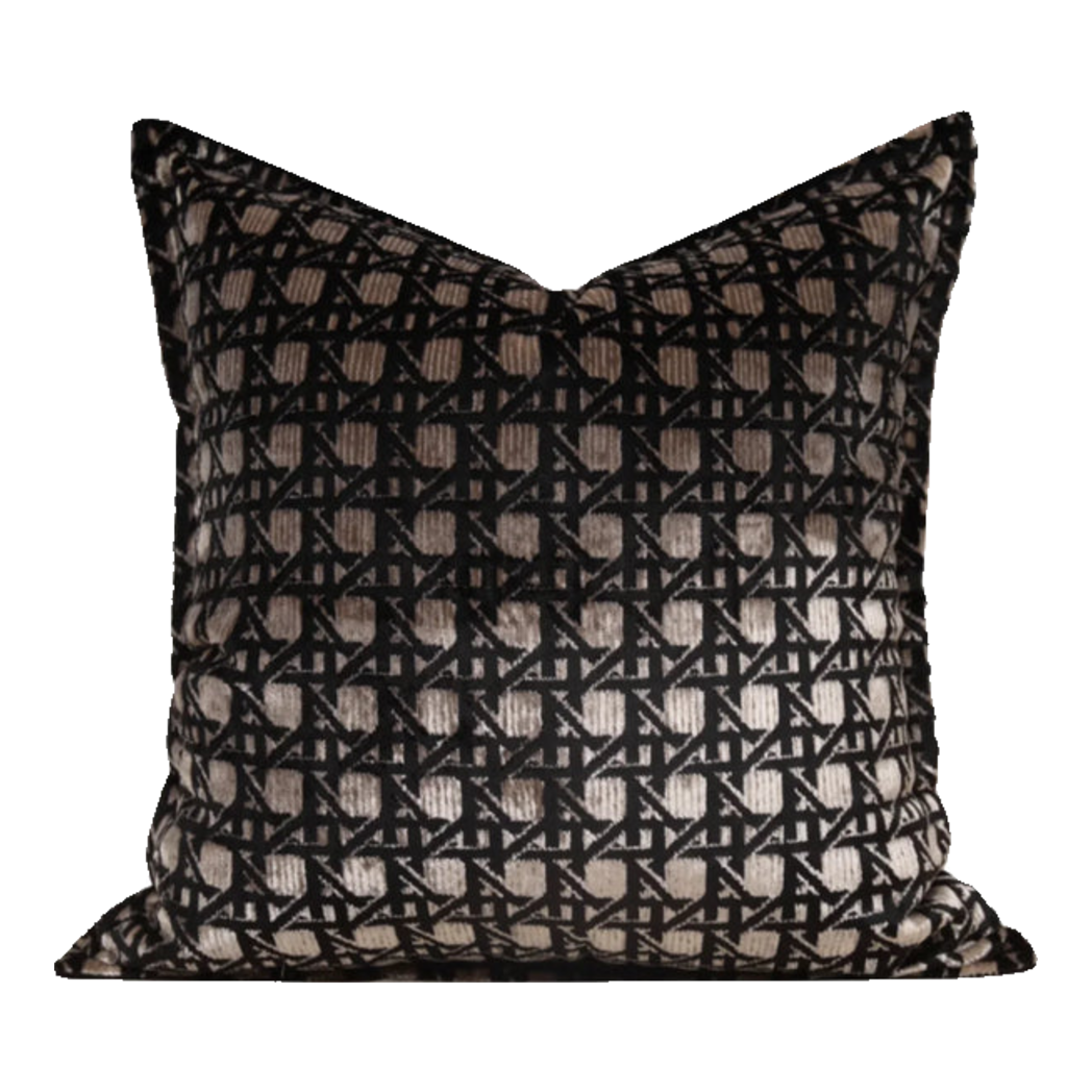 Vỏ Gối Nhung Argent Velvet Cannage Enigma 45