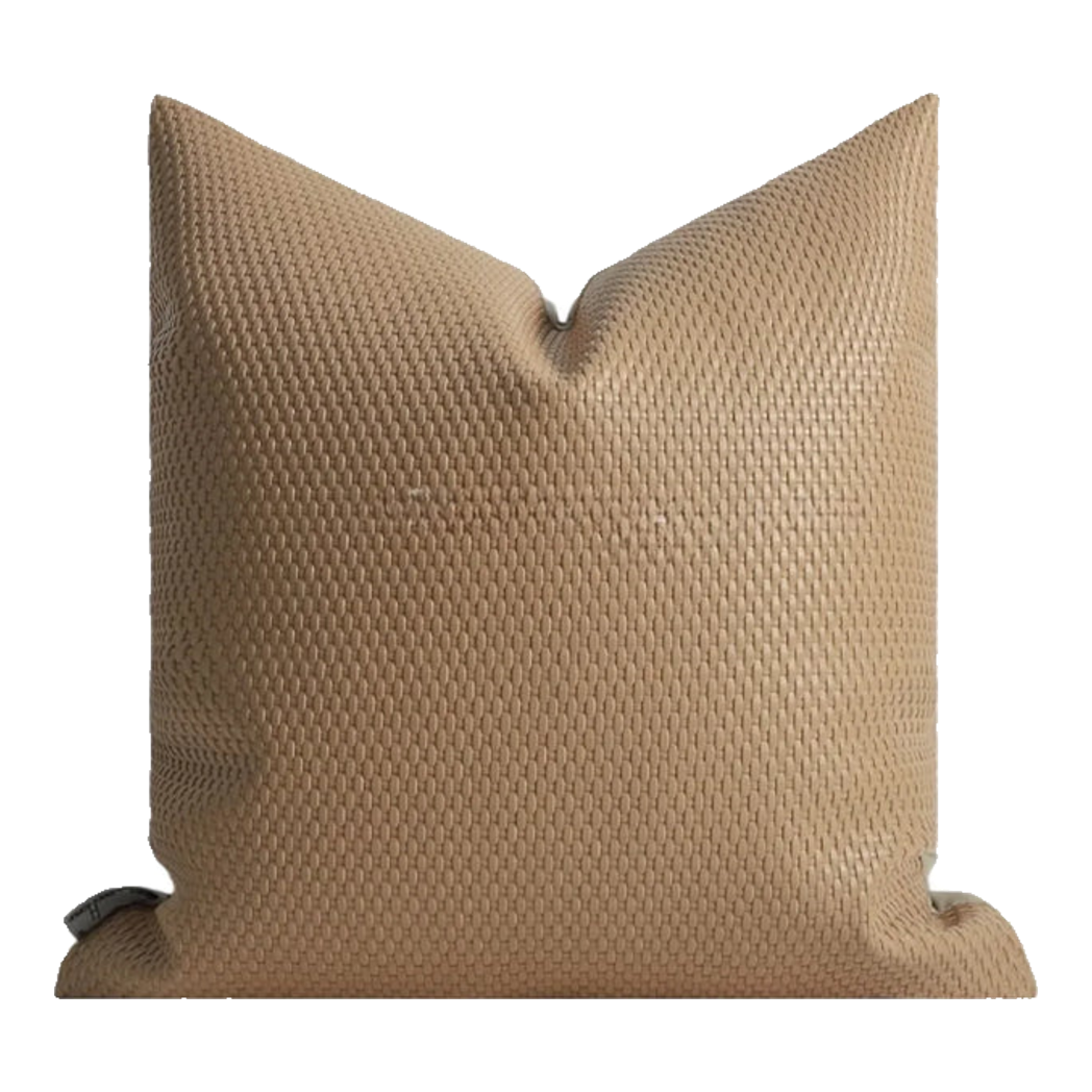 Vỏ Gối Da Woven Caramel 45