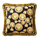 Maison Couture - Vỏ Gối Nhung Chenille V Class Medusa Medallion Coin Amplified 45.