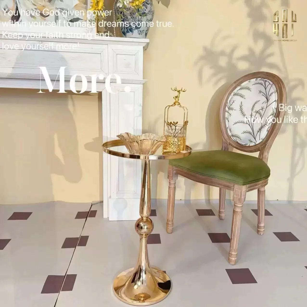 BÀN GÓC GOLD LUXOR - LUXE SIDE TABLE-CẬU HAI HOME DECOR