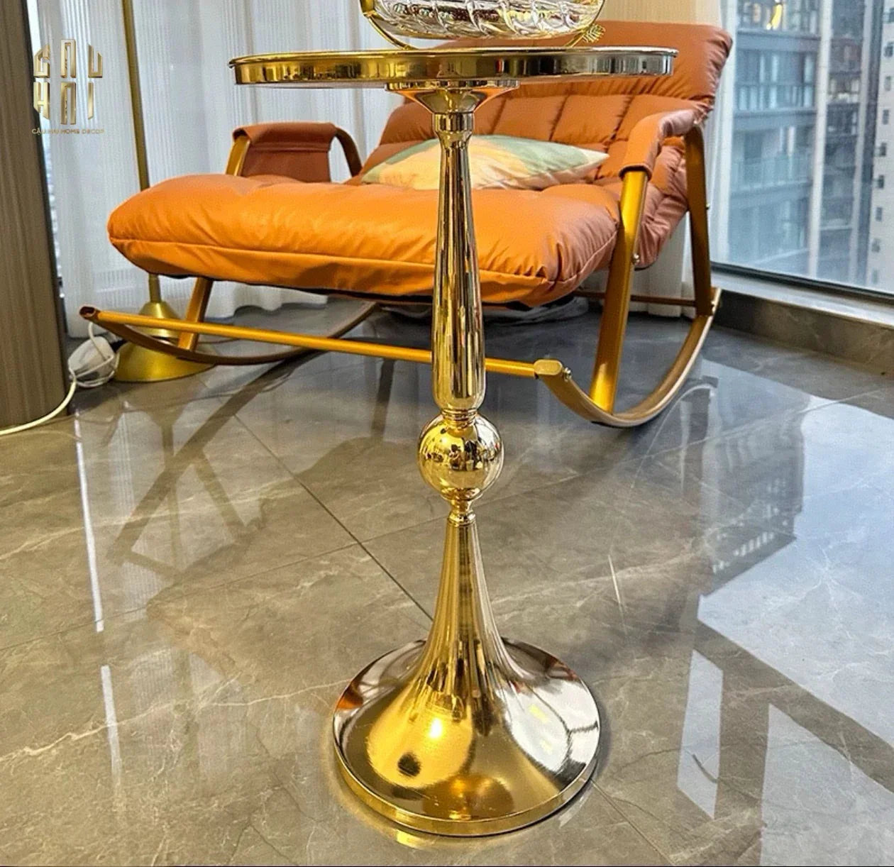 BÀN GÓC GOLD LUXOR - LUXE SIDE TABLE-CẬU HAI HOME DECOR