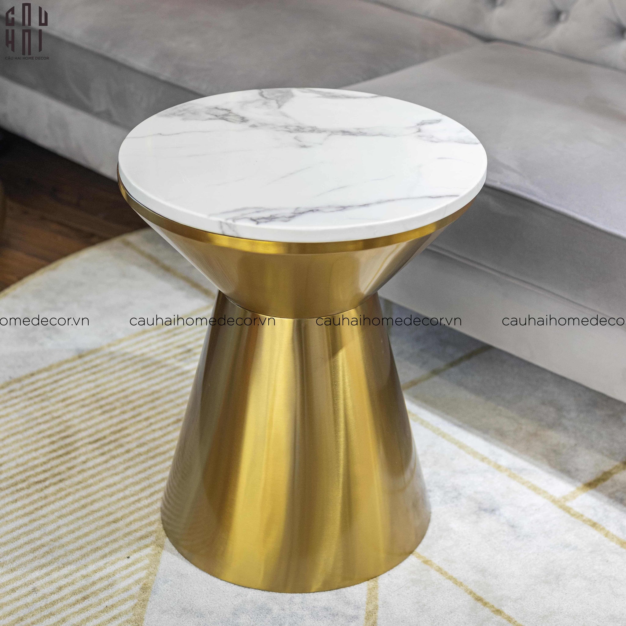 BÀN SOFA CAO CẤP FREDERICK - FREDERICK MARBLE SIDE TABLE SS22-CẬU HAI HOME DECOR
