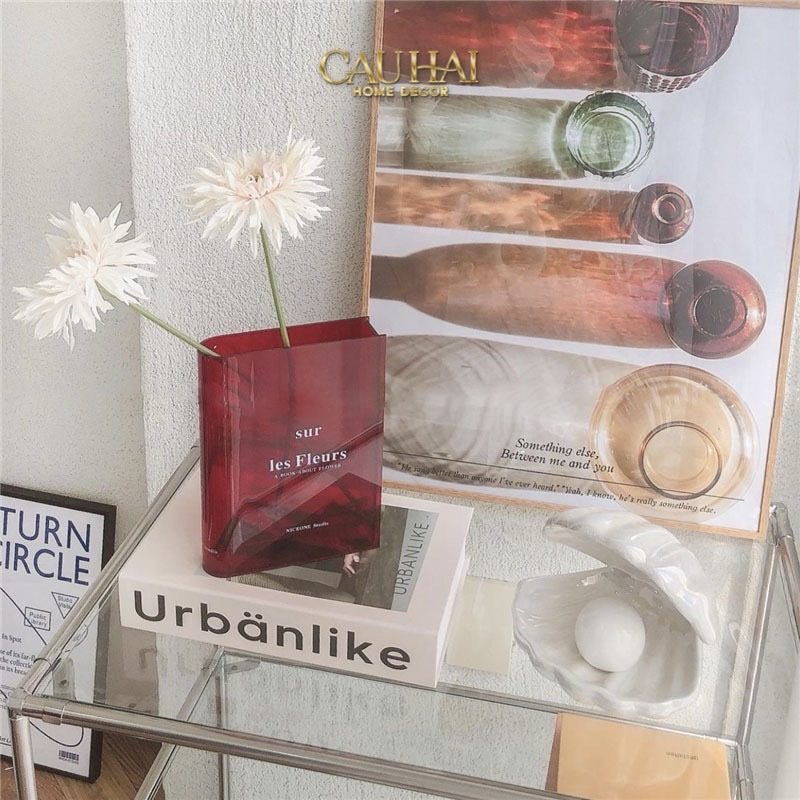 Bình Hoa Acrylic Book About Flower - CẬU HAI HOME DECOR