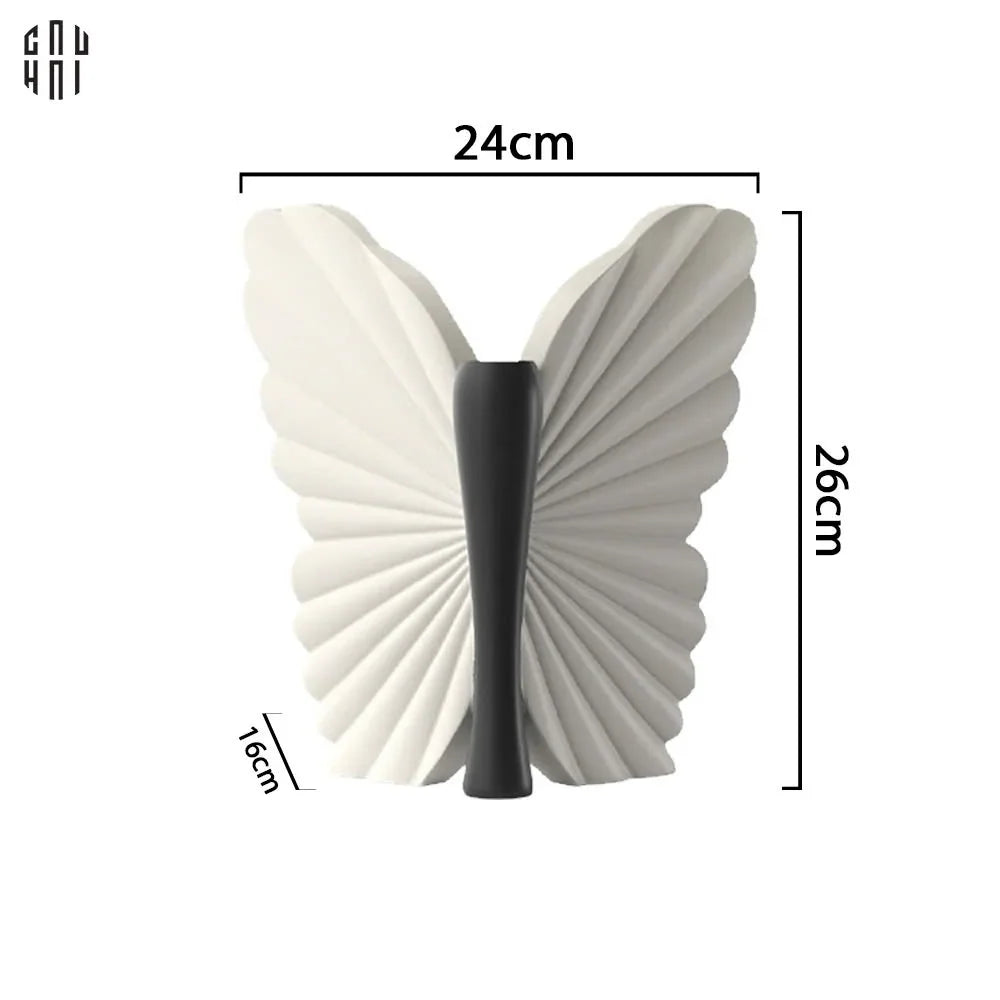 Bình Hoa Butterfly Wings - Black - Angel In Bloom Ss25 - CẬU HAI HOME DECOR