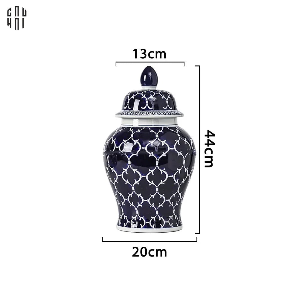 BÌNH HOA CERAMIC BLUE MYSTERY-CẬU HAI HOME DECOR