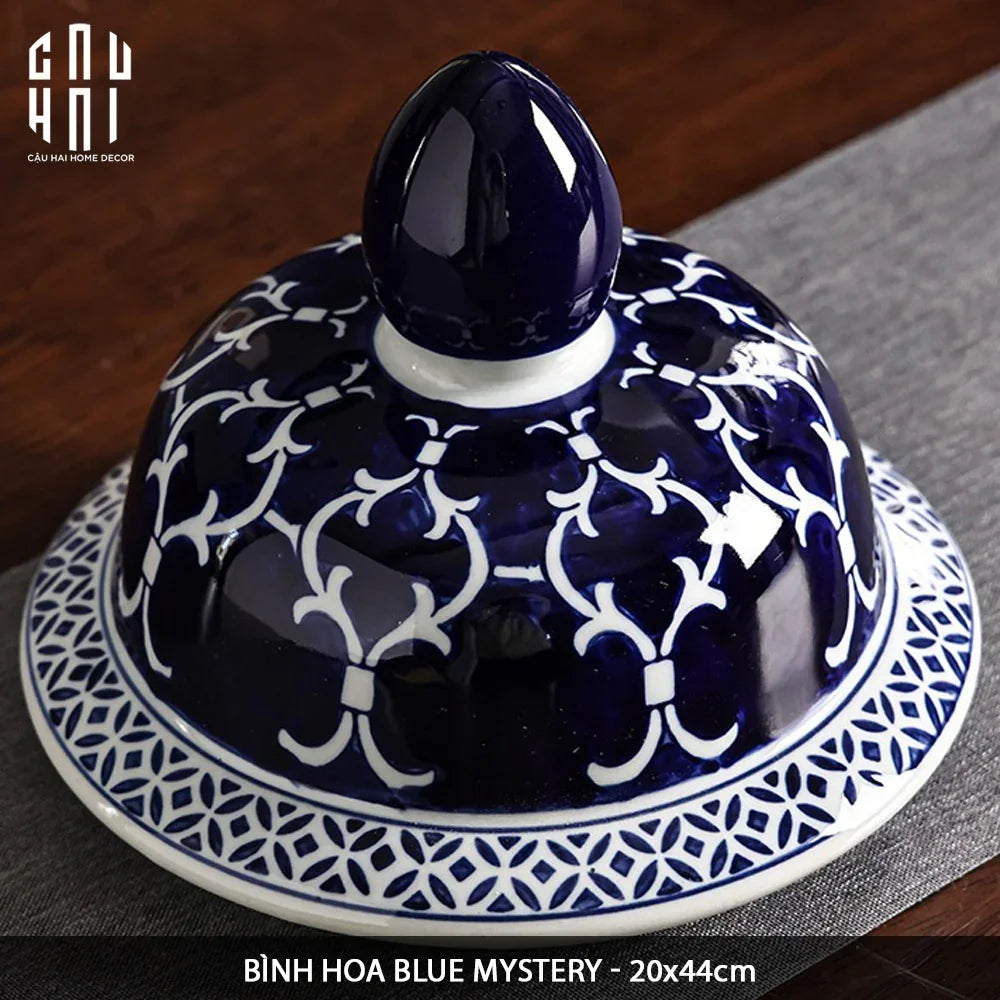 BÌNH HOA CERAMIC BLUE MYSTERY-CẬU HAI HOME DECOR
