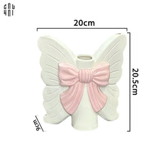 Bình Hoa Ceramic Pinky Tie Ss25 - Blanc-CẬU HAI HOME DECOR