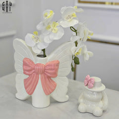 Bình Hoa Ceramic Pinky Tie Ss25 - Blanc-CẬU HAI HOME DECOR